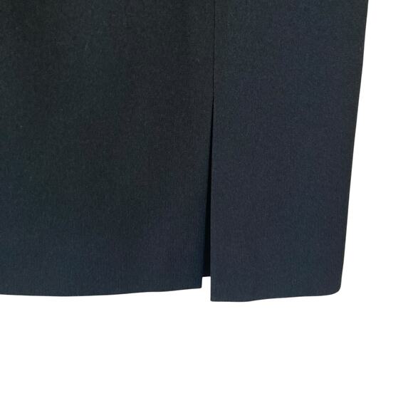 Jones NY Pencil Skirt Womens 4 Black Side Slit Front Career Workwear Casual New - Picture 12 of 13